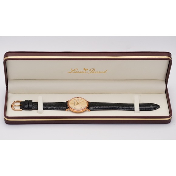 Lucien Piccard - Men's 14k Solid Rose Gold Diamond Calendar Watch - Never Worn‎